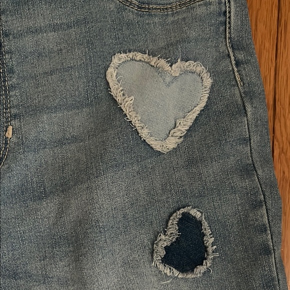 wonder nation 14/16 plus flare jeggings with heart patch detail - Picture 3 of 8